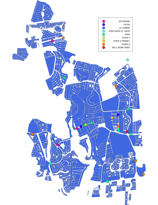 minimarkets in area